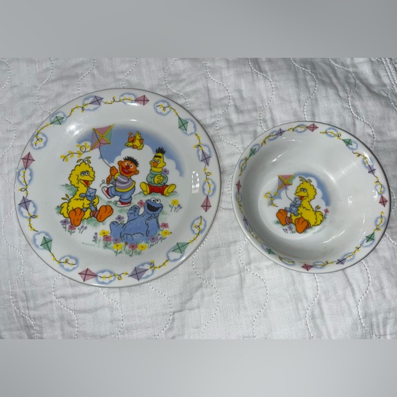 Sesame Street Ceramic Plate and Bowl Set - Picture 1 of 5